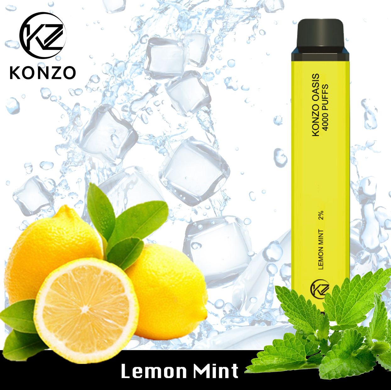 Konzo Oasis Lemon Mint 4000 Puffs