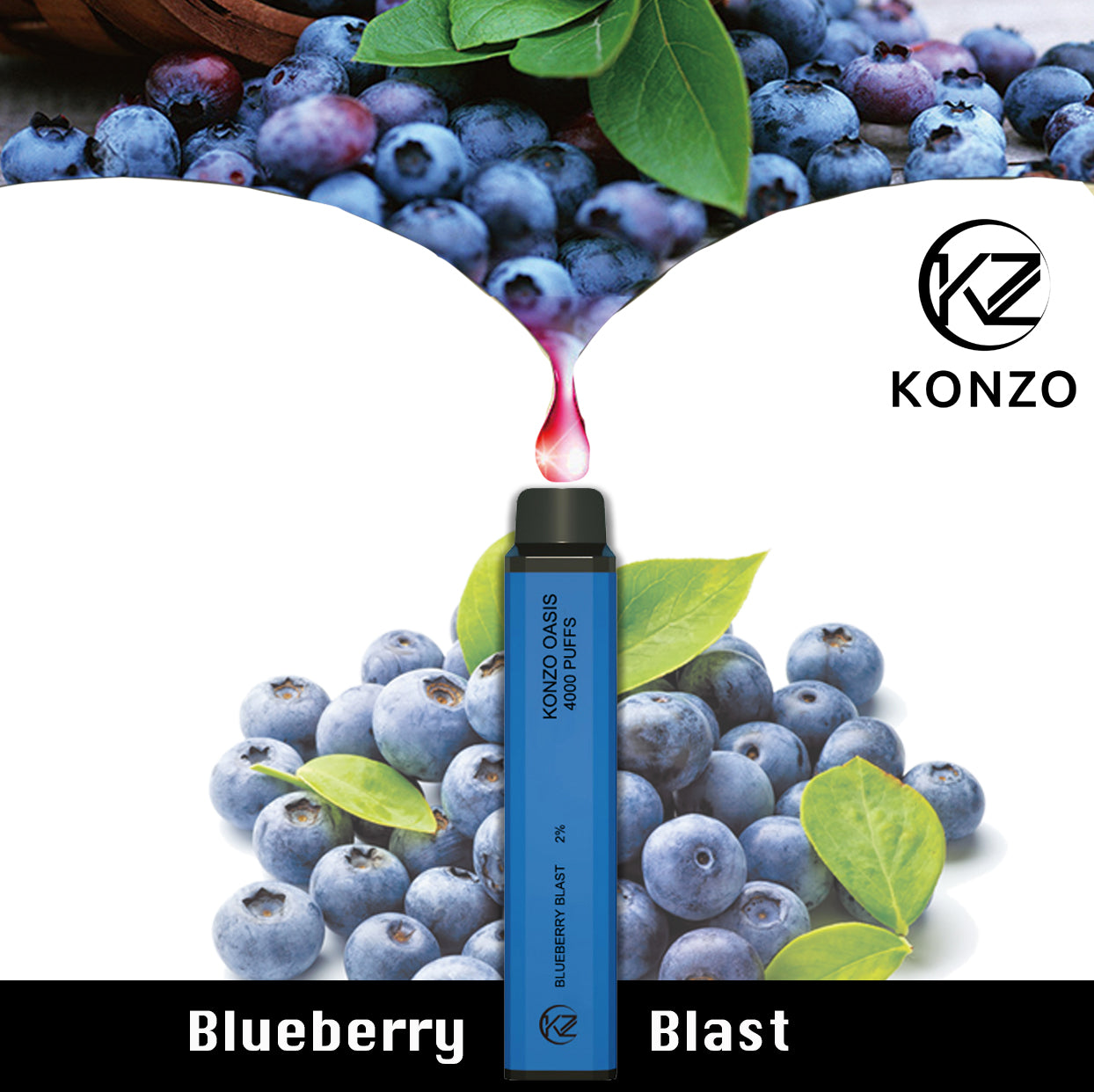 Konzo Oasis Blueberry Blast 4000 Puffs