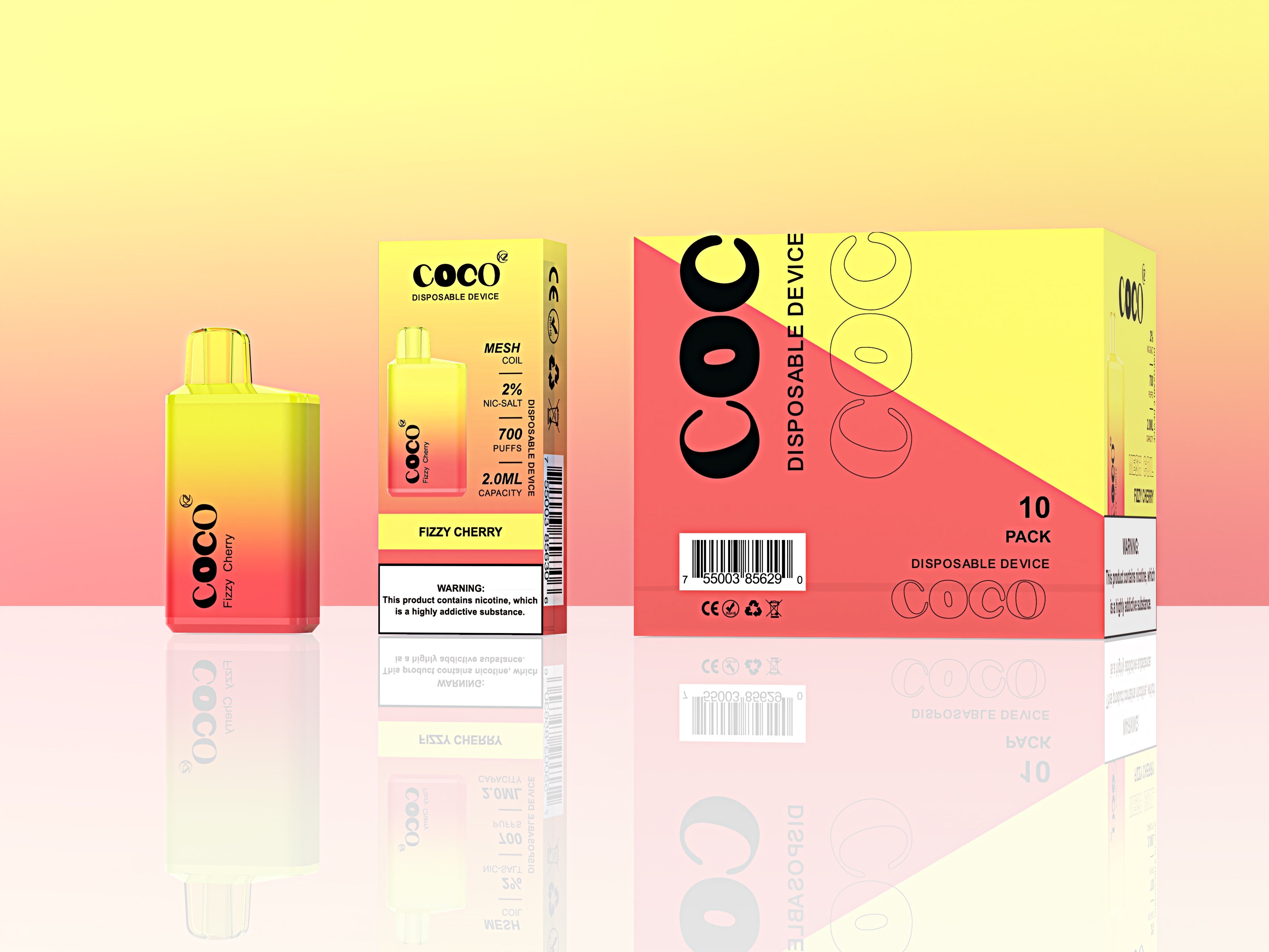 Konzo Coco Fizzy Cherry 700 Puffs – Konzotech